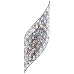 Chique Ribbon Wall Sconce - Chrome / Crystal