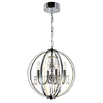 Abia Chandelier - Chrome / Clear
