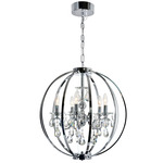 Abia Chandelier - Chrome / Clear