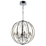 Abia Chandelier - Chrome / Clear