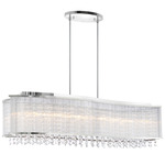 Elsa Linear Chandelier - Chrome / Clear
