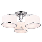 Frosted Ceiling Light - Chrome / Off White