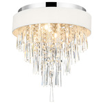 Franca Ceiling Light - Off White / Crystal