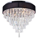 Franca Ceiling Light - Black / Crystal