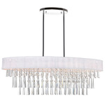 Franca Linear Chandelier - Off White / Crystal
