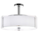 Lucie Round Ceiling Light - Chrome / Frosted