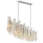 Daisy Linear Chandelier - Chrome / Metallic