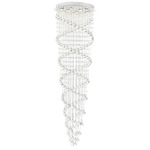 Double Spiral Chandelier - Chrome / Crystal