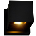 Lilliana Square Wall Sconce - Black / Black