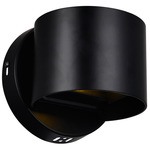Lilliana Round Wall Sconce - Black / Black