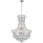 Empire Chandelier - Chrome / Crystal