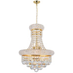 Empire Chandelier - Gold / Crystal