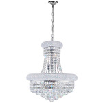 Empire Chandelier - Chrome / Crystal
