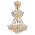 Empire Tiered Chandelier - Gold / Crystal