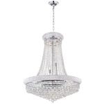 Empire Chandelier - Chrome / Crystal