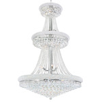 Empire Tiered Chandelier - Chrome / Crystal