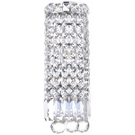 Colosseum Curved Bathroom Sconce - Chrome / Crystal