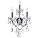 Maria Theresa 3-Light Wall Sconce - Chrome / Crystal