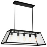 Alyson Linear Chandelier - Black / Clear