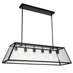 Alyson Linear Chandelier - Black / Clear