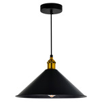 Brave Cone Pendant - Black / Brass / Black