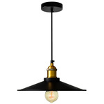 Brave Pendant - Black / Brass / Black