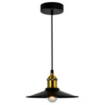 Brave Pendant - Black / Brass / Black