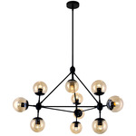 Glow Chandelier - Black / Champagne