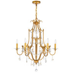 Electra Chandelier - Oxidized Bronze / Crystal