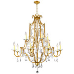 Electra Chandelier - Oxidized Bronze / Crystal