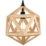 Lante Pendant - Black / Natural Wood