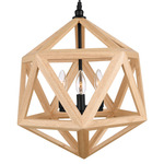 Lante Pendant - Black / Natural Wood