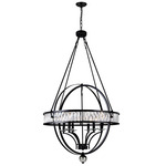Arkansas Chandelier - Black / Crystal