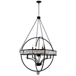 Arkansas Chandelier - Black / Crystal