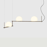 Circ Linear Pendant - Bronze / White