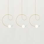 Loop Linear Multi Light Pendant - Metallic Gold