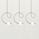 Loop Linear Multi Light Pendant - Black