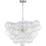 Zia Chandelier - Brushed Nickel / Clear