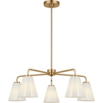 Senda Chandelier - Satin Brass / Milk