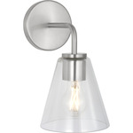 Senda Wall Sconce - Brushed Nickel / Clear