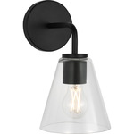 Senda Wall Sconce - Midnight Black / Clear