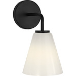 Senda Wall Sconce - Midnight Black / Milk