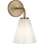 Senda Wall Sconce - Satin Brass / Milk