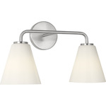 Senda Bathroom Vanity Light - Brushed Nickel / Milk
