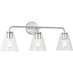 Senda Bathroom Vanity Light - Brushed Nickel / Clear