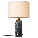 Gravity Table Lamp - Emerald Marble / Canvas