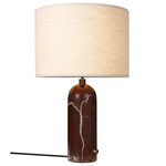 Gravity Table Lamp - Maroon Marble / Canvas