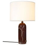 Gravity Table Lamp - Maroon Marble / White
