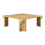 Doric Coffee Table - Honey Amber Marble
