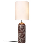 Gravity XL Floor Lamp - Maroon Marble / White